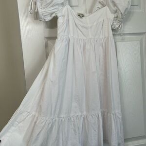 White mini dress
